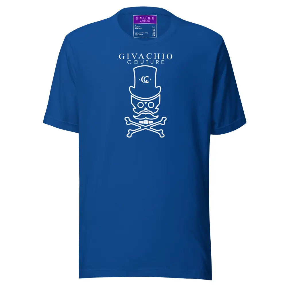 Mad White Skull T-Shirt - True Royal / S - T-Shirts
