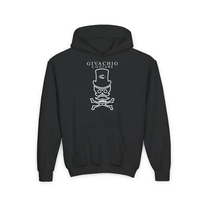 Mad White Skull Youth Hoodie - S / Black - Kids clothes
