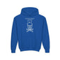 Mad White Skull Youth Hoodie - S / Royal - Kids clothes