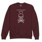 Mad White Skull Youth Sweatshirt - Maroon / XS