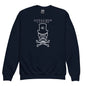 Mad White Skull Youth Sweatshirt - Navy / XS