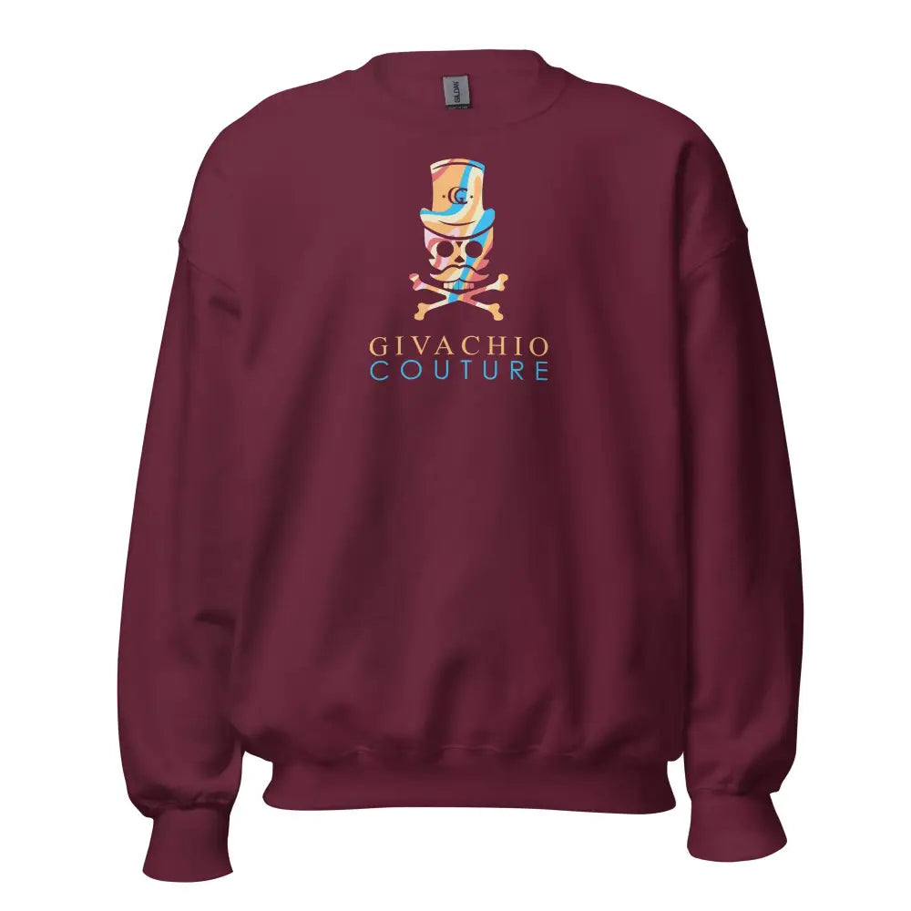 MadHaze Skull Sweatshirt - Maroon / S