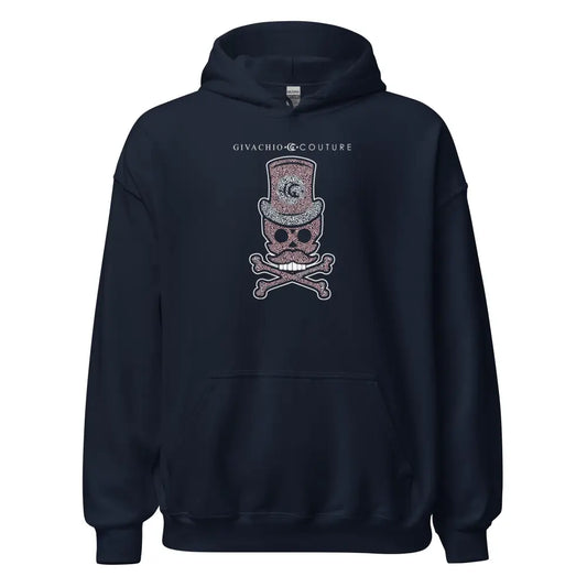 Memorable Pinky Bone Skull Hoodie - Navy / S
