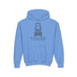 Noir Skull Youth Hoodie - S / Carolina Blue - Kids clothes