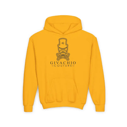 Noir Skull Youth Hoodie - S / Gold - Kids clothes