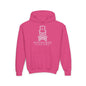 Noir Skull Youth Hoodie - S / Heliconia - Kids clothes