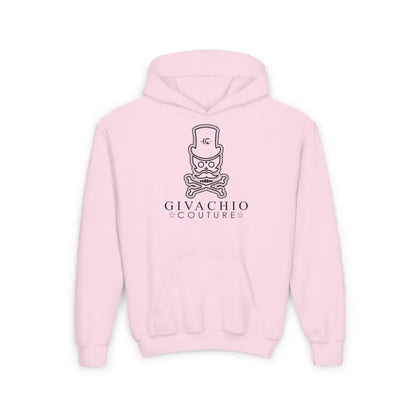 Noir Skull Youth Hoodie - S / Light Pink - Kids clothes