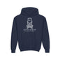 Noir Skull Youth Hoodie - S / Navy - Kids clothes