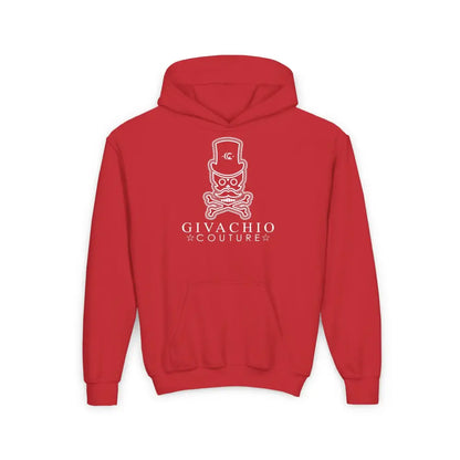 Noir Skull Youth Hoodie - S / Red - Kids clothes