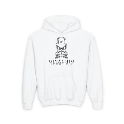Noir Skull Youth Hoodie - S / White - Kids clothes