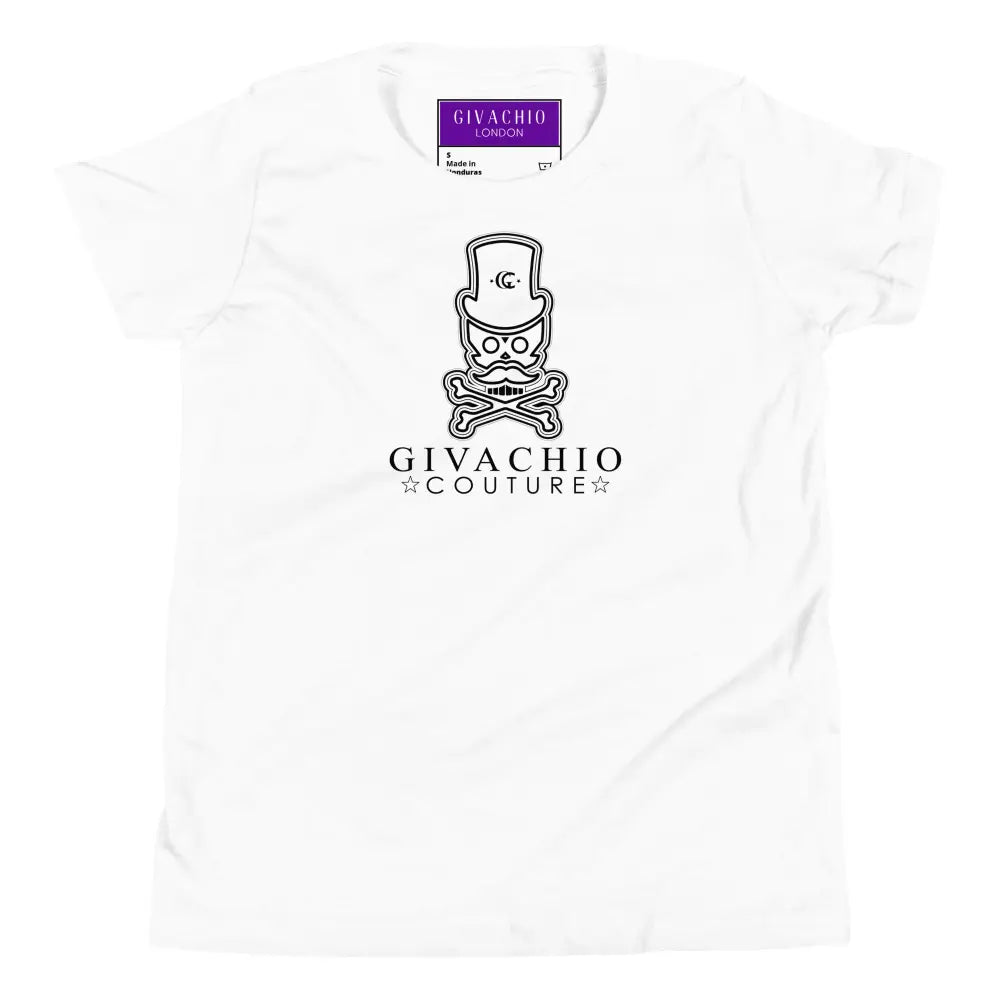 Noir Skull Youth T-Shirt - White / S