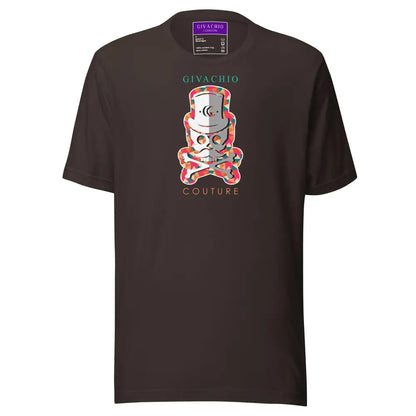 Patch Red Skull T shirt - Brown / S - T-Shirts