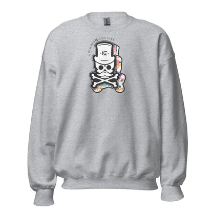 Patch Up Skull Sweatshirt - Sport Grey / S