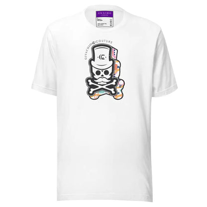 Patch Up Skull T-Shirt - White / S - T-Shirts