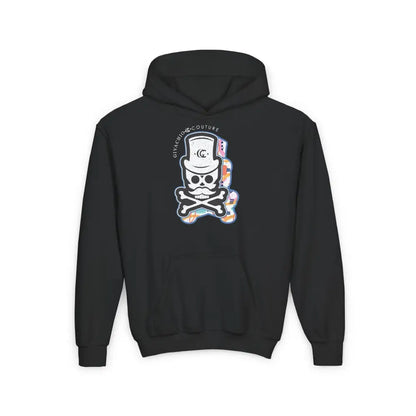 Patch Up Skull Youth Hoodie - S / Black - Kids clothes