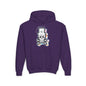 Patch Up Skull Youth Hoodie - S / Purple - Kids clothes
