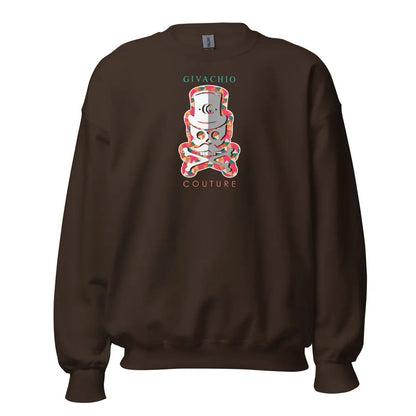 PatchRed Skull Sweatshirt - Dark Chocolate / S