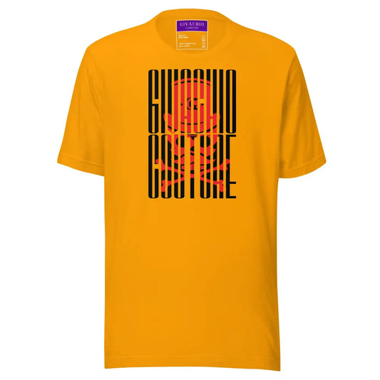 Red Raven Skull T-Shirt - Gold / S - T-Shirts