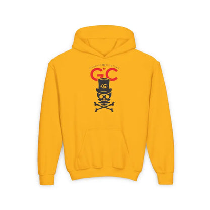 Royal Black Skull Youth Hoodie - S / Gold - Kids clothes