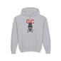 Royal Black Skull Youth Hoodie - S / Sport Grey - Kids clothes