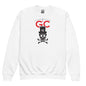 Royal Black Skull Youth Sweatshirt - White / XS
