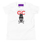Royal Black Skull Youth T-Shirt - White / S