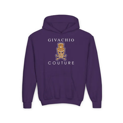 Silvo Skull Youth Hoodie - S / Purple - Kids clothes