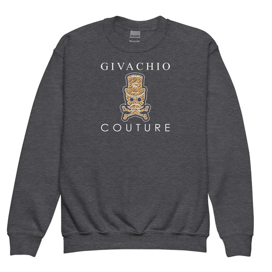Silvo Skull Youth Sweatshirt - Dark Heather / XS