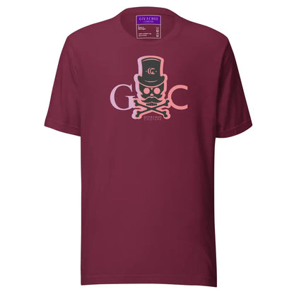 Skull faded T-Shirt - Maroon / S - T-Shirts