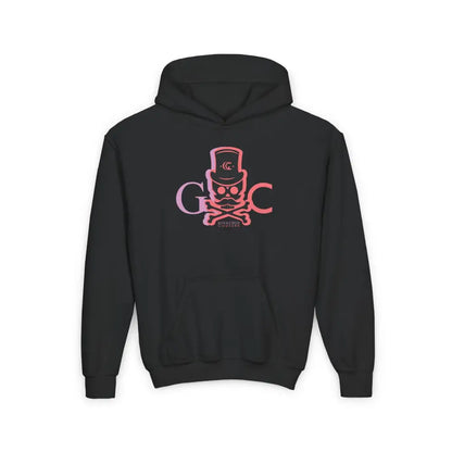 Skull Faded Youth Hoodie - S / Black - Kids clothes