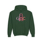 Skull Faded Youth Hoodie - S / Forest Green - Kids clothes
