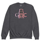 Skull Faded Youth Sweatshirt - Dark Heather / XS