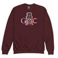 Skull Faded Youth Sweatshirt - Maroon / XS