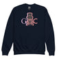 Skull Faded Youth Sweatshirt - Navy / XS