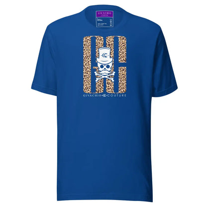 Skull Leapord T-Shirt - True Royal / S - T-Shirts