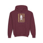 Skull Leopord Youth Hoodie - S / Maroon - Kids clothes