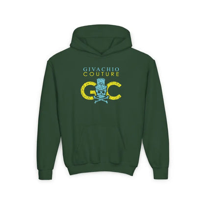 Skullviva Youth Hoodie - S / Forest Green - Kids clothes