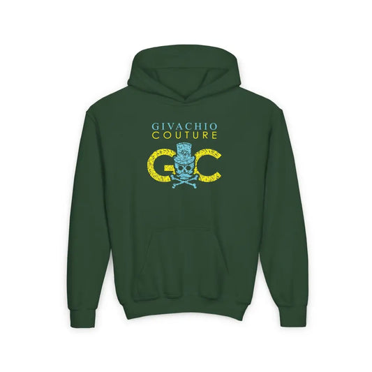 Skullviva Youth Hoodie - S / Forest Green - Kids clothes
