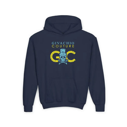 Skullviva Youth Hoodie - S / Navy - Kids clothes