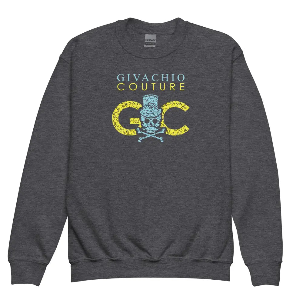 Skullviva Youth Sweatshirt - Dark Heather / XS